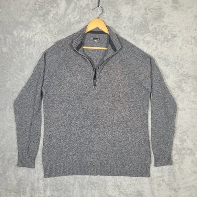 Smartwool Sweater Mens Large Gray Half Zip Pullover Merino Wool Blend Knit Warm - Image 1 of 4