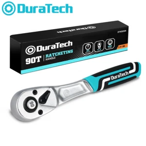 DURATECH 1/4" Drive Ratchet Quick-release Ratchet Wrench Ratchet Handle 90-Tooth - Picture 1 of 14