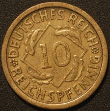 Germany Weimar Republic 10 Reichspfennig 1929 A KM# 40
