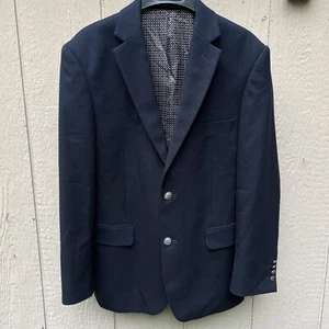 Pierre Loren Men’s Blazer Suit Jacket Navy Blue Two Buttons Style Size 42R - Bild 1 von 9