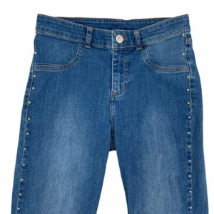 Yamamay Girls Embellished Tapered Leg Skinny Ankle Denim Jeans Blue Size Medium - Picture 1 of 12