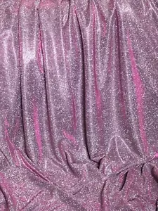 1 MTR Purple Sparkly Glitter Stretch Moonlight Fabric 58”wide Dress Backdrop - Picture 1 of 3