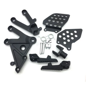 New Black Bicycle Front Foot Pegs Bracket Fit For Honda CBR600RR 2003-2006 F5 - Picture 1 of 5