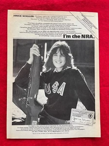 Vintage 1983 National Rifle Association NRA Print Ad Member Janice Schuler - Bild 1 von 7