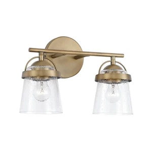 Capital Lighting 147021AD-534 Madison 2 Light 14" Bathroom Vanity Light, Brass - Picture 1 of 7