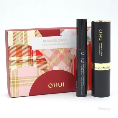 O HUI Ultimate Cover Stick Foundation Special Set #01 Milk Mascara K-Beauty - Image 1 of 4