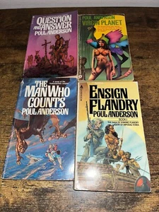 Poul Anderson lot of 4 vintage paperback books, Ensign Flandry, Virgin Planet - Picture 1 of 1