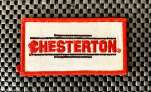 PARCHE DE COSTURA BORDADA CHESTERTON SOLUCIONES DE SELLADO INDUSTRIAL 4"" x 2"" NUEVO DE LOTE ANTIGUO - Imagen 1 de 2