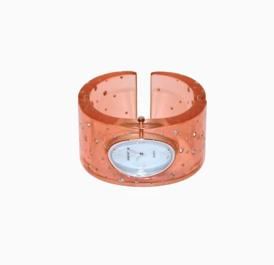 Reloj brazalete acrílico Croton Manhattan para dama pulsera Japón estrás no funciona Foto 1 de 4