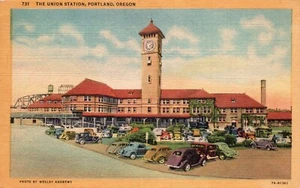 POSTCARD UNION STATION PORTLAND OREGON - Picture 1 of 2