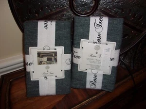 NIP Rose Tree Quinn Peacock Chenille European Shams Pair - Picture 1 of 7