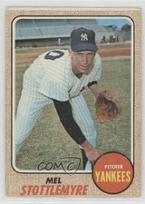 1969 Milton Bradley Win-A-Card Game 1968 Topps Baseball Mel Stottlemyre #120