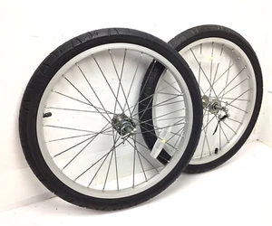 ALLOY 20" Wheel Set For Bicycle Bike Trailer Cargo Cart DIY Project Hauler #T86 - Picture 1 of 8