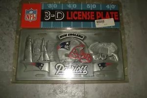 New England Patriots Helmet Logo Heavy Duty Pewter 3D Etched License Plates NEW! - Picture 1 of 1