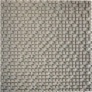 Mini Mosaik Glas beige matt Mix Boden Dusche Bad WC Wand Küche WB140-03C|1Matte - Bild 1 von 3
