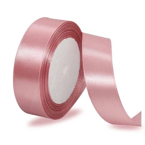 Rose Gold Satin Ribbon 3/4 Inch x 25 Yards Solid Color Fabric Ribbon for Gift... - Picture 1 of 5