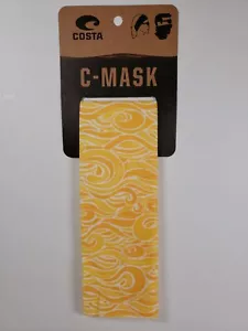 NEW Costa Del Mar Yellow Waves C-Mask Face Covering, Gaiter, Mask, Headband - Picture 1 of 2