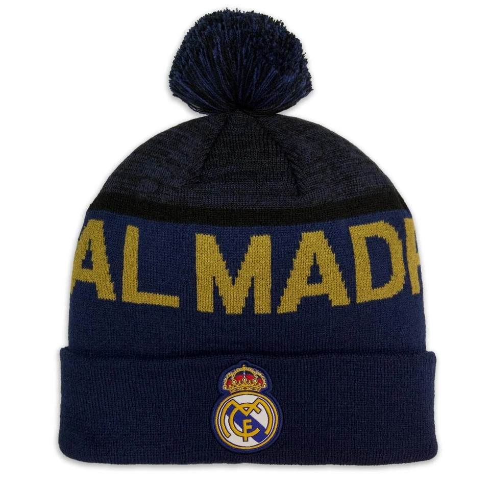 Real Madrid C.F.  Official Licensed Soccer Beanie Navy with Gold Print - Image 1 of 1