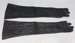 Vintage Real Kid Mart Set schwarze Lederhandschuhe Made in France Gr. 6 1/2, 1912c5 - Bild 1 von 6