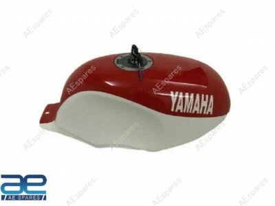 FOR YAMAHA YSR50-80 ALLOY WHITE & RED GAS FUEL PETROL TANK WITH CAP & TAP AEs - Image 1 of 4