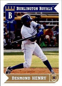 2013 Burlington Royals Grandstand #10 Desmond Henry Compton California CA Card