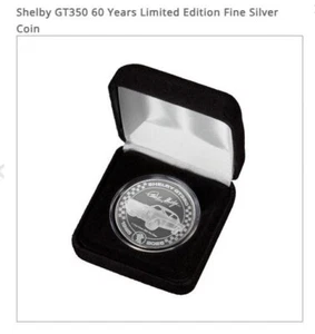 Shelby Collectable GT350 Edizione Limitata 1 Troy OZ Moneta Argento Ford Mustang SVT - Foto 1 di 7