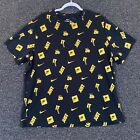 Koszulka męska Nike XL/2XL czarna żółta AOP trampki Just Do It koszulka z krótkim rękawem