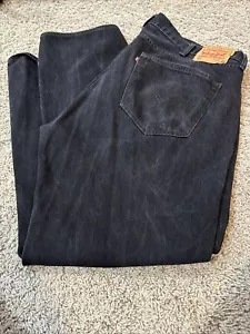 Vaqueros para hombre LEVI'S 501 44x32 ajuste original negro botón de lavado mosca algodón - Imagen 1 de 10