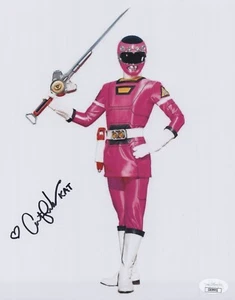 Foto firmada por Power Rangers-Catherine Sutherland Pink Ranger 8x10 certificado de autenticidad JSA - Imagen 1 de 4