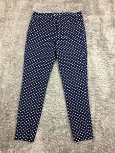 Old Navy Pixie Pants Women’s Size 2 Dark Blue Pattern Crop High Rise Slim Pocket - Picture 1 of 11