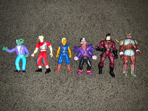 Lot Of 6 Vtg 90s Action Figure Toys Playmates Toxic Crusaders Dark Water Zorro Cover
