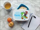 mario and yoshi personalised lunch box pink or blue