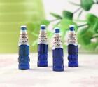 4 bouteilles de bière à vin miniature maison de poupée bleu 1664 blanc boisson 1:12