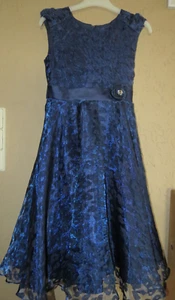 Hübsches Kleid Mädchen festlich blau Gr. 134 happy Girls, wie neu! - Bild 1 von 9