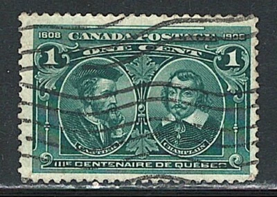 Nice Canada Year of 1908 Single Stamp Scott# 97, (used) - Image 1 of 2