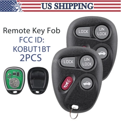2 Key Fob Keyless Entry Remote 4B For 1996 1997 1998 1999 Buick LeSabre KOBUT1BT - Image 1 of 4
