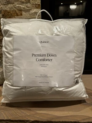 Quince Premium White Duck Down Comforter All Season King Cal King New Packaging - Image 1 of 4