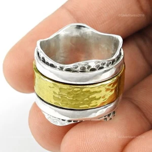 Artisan 925 Solid Sterling Silver Jewelry Cocktail Ring Size 6 V80 - Picture 1 of 5