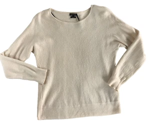 Massimo Dutti Womens Cashmere Blend Sweater Size M Beige Round Neck Long Sleeve - Picture 1 of 11
