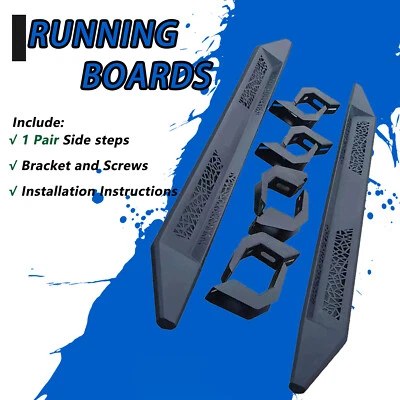 Se adapta a Toyota Tundra 2006-2021 estribo lateral barra Nerf negra 2 piezas  Foto 1 de 4