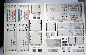 NMRA Bulletin Car Sides SLRX 2186 Buy Liberty Bonds 1975 HO O N Z Vtg - Picture 1 of 2