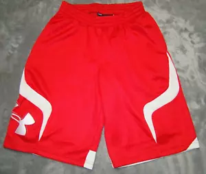 Under Armour Boys Size YMD Heat Gear Red Basketball Shorts - Picture 1 of 5