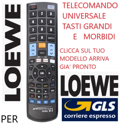 TELECOMANDO UNIVERSALE LOEWE  ; CLICCA SUL TUO MODELLO LO RICEVERAI GIA' PRONTO - Immagine 1 di 2