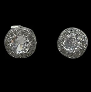 ORECCHINI PUNTOLUCE PIETRE GROSSE BRILLANTI LEGA+FARFALLE ARGENTO 925 UOMO DONNA - Foto 1 di 13