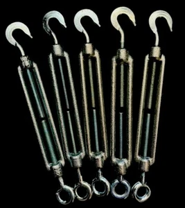 Drahtseilspanner / Spannschloss / Seilspanner / Haken, Öse/ 5x Spannschraube M6 - Bild 1 von 2