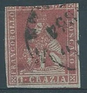 1851-52 TOSCANA USATO 4 C SASS 4 - RR2732 - Picture 1 of 1