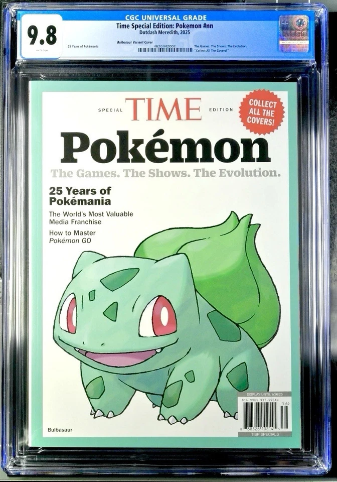 CGC 9.8 Top Pop! Time Magazine Pokémon 25th Anniversary BULBASAUR Cover Variant - Image 1 of 4