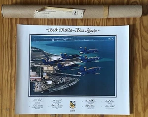 Blue Angels Team Signed Promo Glossy Poster 1988 Season 16"x20" In Original Tube - Bild 1 von 7