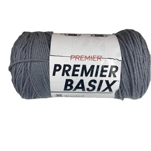 Hilo Premier Basix #4 Worsted acero gris 1115-51 359 yardas - Imagen 1 de 5