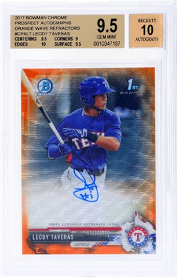 2017 Bowman Chrome Leody Taveras /25 BGS 9.5/10 - Image 1 of 2